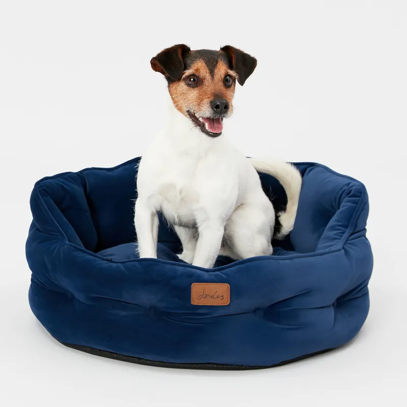 Joules Chesterfield Dog Bed Navy-4